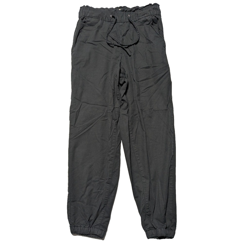 Levis Joggers Black Viscose Cotton Pull-On White Tab Pants - Women XS‎ EUC